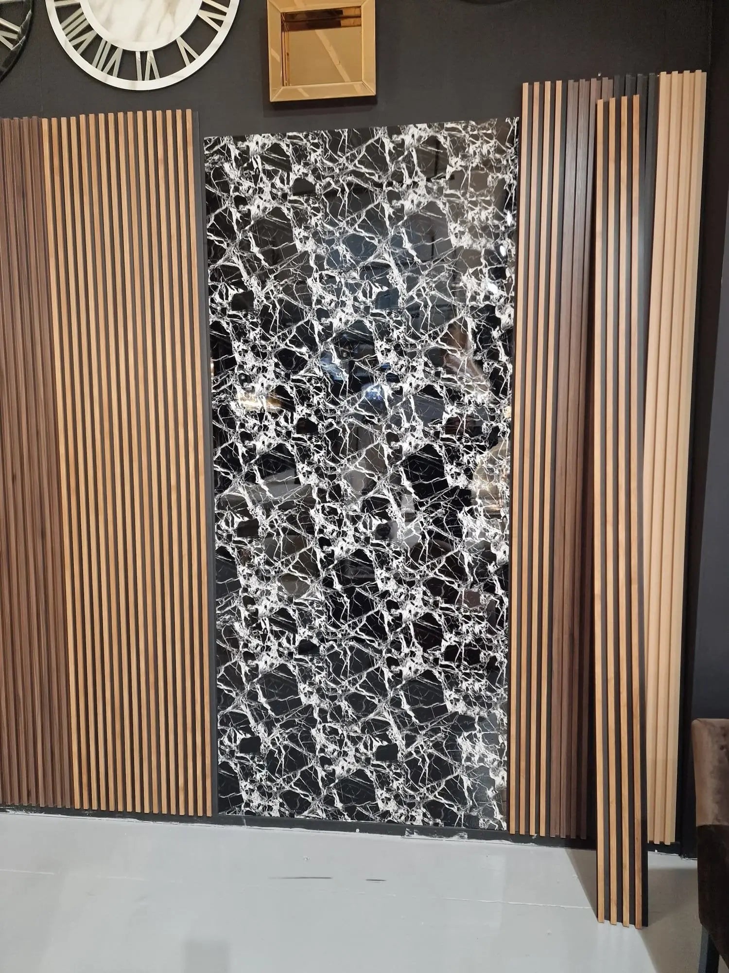 Wandpaneel Marmer - Black Lampen & Meer