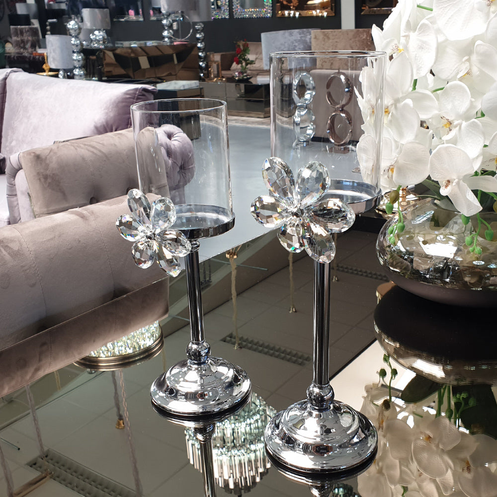 Candlestick - Flower (Silver)