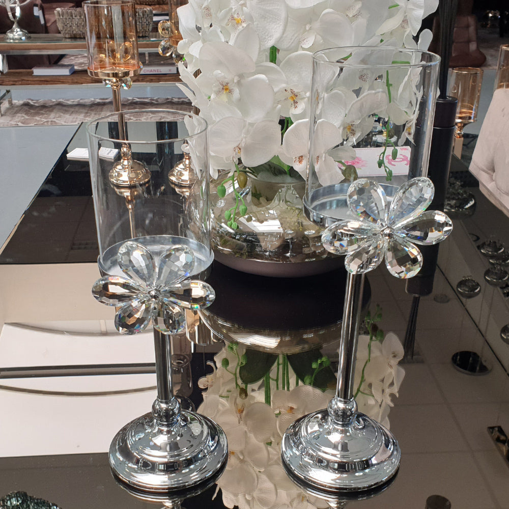 Candlestick - Flower (Silver)