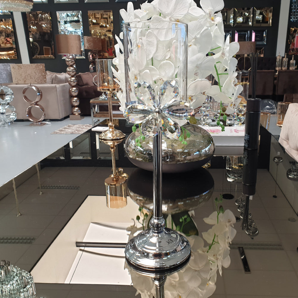 Candlestick - Flower (Silver)